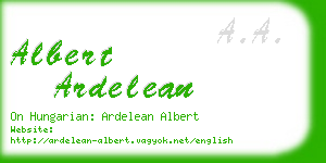 albert ardelean business card